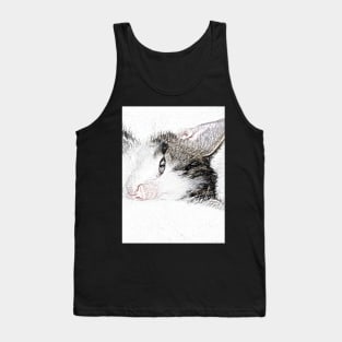 Kitten Cloud Pencil Tank Top